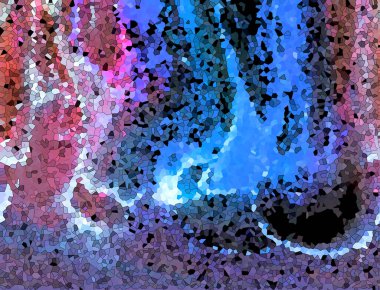 Boyalı cam tarzı, soyut desen, renk, mavi. Mor. Mor. Turuncu. Kırmızı. Sarı. Kahverengi.