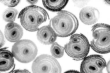 Operasyon sanatı, Moire dalgaları ve renk karışımı ile soyut doku. Geometrik renkli çizgilerle hipnoz arkaplanı rahatlatılıyor.