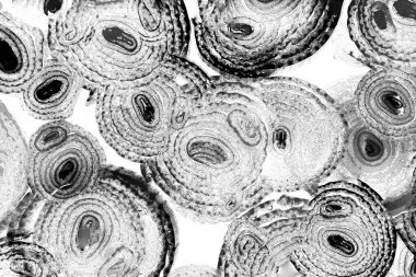 Operasyon sanatı, Moire dalgaları ve renk karışımı ile soyut doku. Geometrik renkli çizgilerle hipnoz arkaplanı rahatlatılıyor.