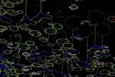 Bitkilerden oluşan yaratıcı floresan renk düzeni. Neon renklerle kaplanmış. Doğa kavramı.