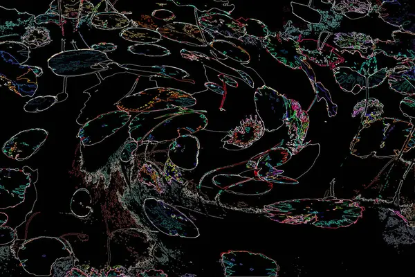 Креативная Флуоресцентная Цветовая Композиция Растений Плитка Неоновых Цветов Природа Концепция — стоковое фото