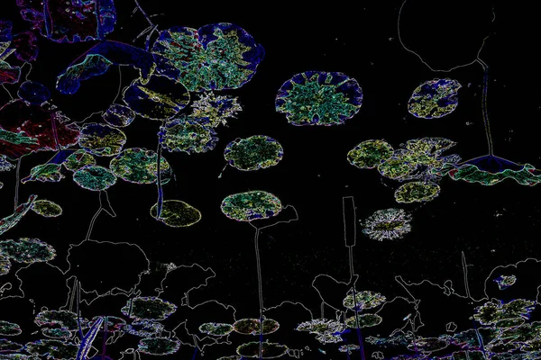 Креативная Флуоресцентная Цветовая Композиция Растений Плитка Неоновых Цветов Природа Концепция — стоковое фото
