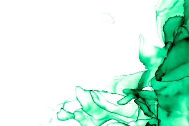 Alkol mürekkebi teknikli doğal akışkan resim. Yumuşak rüya renkleri şeffaf dalgalı çizgiler oluşturur.