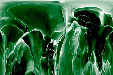 Alkol mürekkebi teknikli doğal akışkan resim. Yumuşak rüya renkleri şeffaf dalgalı çizgiler oluşturur.