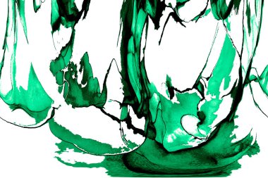 Alkol mürekkebi teknikli doğal akışkan resim. Yumuşak rüya renkleri şeffaf dalgalı çizgiler oluşturur.