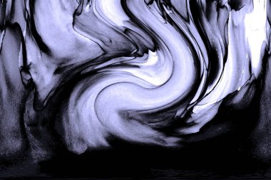 Alkol mürekkebi teknikli doğal akışkan resim. Yumuşak rüya renkleri şeffaf dalgalı çizgiler oluşturur.