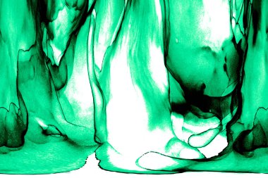 Alkol mürekkebi teknikli doğal akışkan resim. Yumuşak rüya renkleri şeffaf dalgalı çizgiler oluşturur.