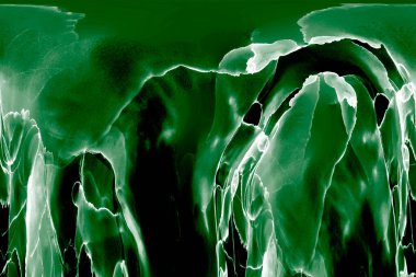 Alkol mürekkebi teknikli doğal akışkan resim. Yumuşak rüya renkleri şeffaf dalgalı çizgiler oluşturur.