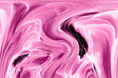 Alkol mürekkebi teknikli doğal akışkan resim. Yumuşak rüya renkleri şeffaf dalgalı çizgiler oluşturur.