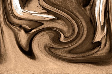 Alkol mürekkebi teknikli doğal akışkan resim. Yumuşak rüya renkleri şeffaf dalgalı çizgiler oluşturur.