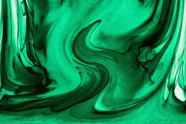 Alkol mürekkebi teknikli doğal akışkan resim. Yumuşak rüya renkleri şeffaf dalgalı çizgiler oluşturur.