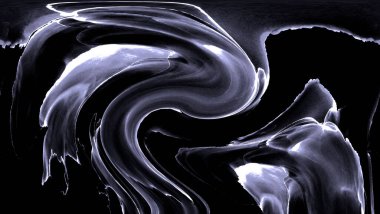 Alkol mürekkebi teknikli doğal akışkan resim. Yumuşak rüya renkleri şeffaf dalgalı çizgiler oluşturur.