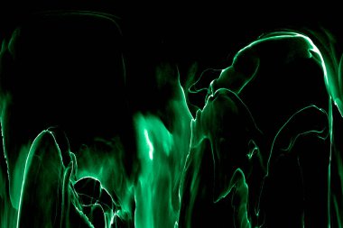 Alkol mürekkebi teknikli doğal akışkan resim. Yumuşak rüya renkleri şeffaf dalgalı çizgiler oluşturur.