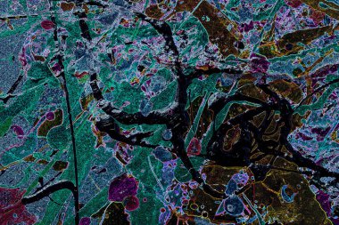 Modern soyut resim. Renkli akıcı sanat resimleri. Geometrik arkaplan.