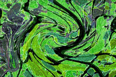 Modern soyut resim. Renkli akıcı sanat resimleri. Geometrik arkaplan.