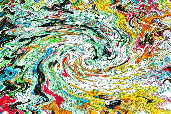 Modern Abstract Painting Colorful Flowing Art Painting Geometric Background — 图库照片