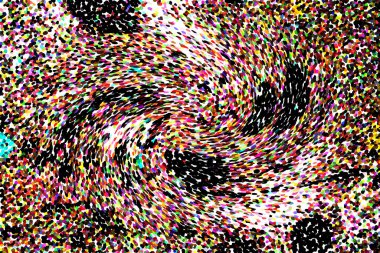 Dalgalı çizgiler. Soyut çizgiler. Doku arka planı. düzensiz desen. Şık modern. Pop sanat. Nokta etkisi. Ritmik gürültü parçacıkları. Paket için desen. Renkli vuruşlu duvar kağıdı.