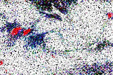 Dalgalı çizgiler. Soyut çizgiler. Doku arka planı. düzensiz desen. Şık modern. Pop sanat. Nokta etkisi. Ritmik gürültü parçacıkları. Paket için desen. Renkli vuruşlu duvar kağıdı.