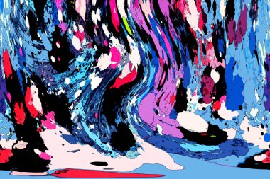 Dalgalı çizgiler. Soyut çizgiler. Doku arka planı. düzensiz desen. Şık modern. Pop sanat. Nokta etkisi. Ritmik gürültü parçacıkları. Paket için desen. Renkli vuruşlu duvar kağıdı.