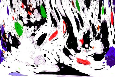 Dalgalı çizgiler. Soyut çizgiler. Doku arka planı. düzensiz desen. Şık modern. Pop sanat. Nokta etkisi. Ritmik gürültü parçacıkları. Paket için desen. Renkli vuruşlu duvar kağıdı.