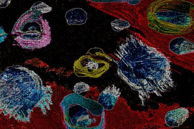 Dalgalı çizgiler. Soyut çizgiler. Doku arka planı. düzensiz desen. Şık modern. Pop sanat. Nokta etkisi. Ritmik gürültü parçacıkları. Paket için desen. Renkli vuruşlu duvar kağıdı.