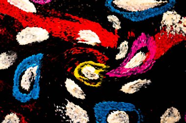 Dalgalı çizgiler. Soyut çizgiler. Doku arka planı. düzensiz desen. Şık modern. Pop sanat. Nokta etkisi. Ritmik gürültü parçacıkları. Paket için desen. Renkli vuruşlu duvar kağıdı.