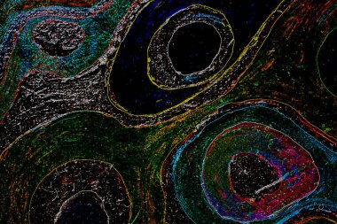 Dalgalı çizgiler. Soyut çizgiler. Doku arka planı. düzensiz desen. Şık modern. Pop sanat. Nokta etkisi. Ritmik gürültü parçacıkları. Paket için desen. Renkli vuruşlu duvar kağıdı.