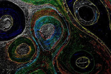 Dalgalı çizgiler. Soyut çizgiler. Doku arka planı. düzensiz desen. Şık modern. Pop sanat. Nokta etkisi. Ritmik gürültü parçacıkları. Paket için desen. Renkli vuruşlu duvar kağıdı.