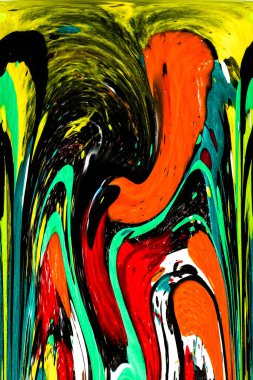 Modern tasarım çizimi. Çizgi ve renk bloğu geometrik şekiller. Pop sanat