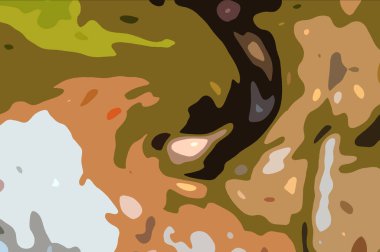 Modern tasarım çizimi. Çizgi ve renk bloğu geometrik şekiller. Pop sanat