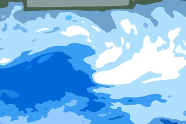 Modern tasarım çizimi. Çizgi ve renk bloğu geometrik şekiller. Pop sanat