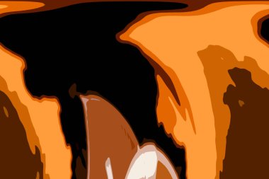 Modern tasarım çizimi. Çizgi ve renk bloğu geometrik şekiller. Pop sanat