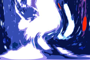 Modern tasarım çizimi. Çizgi ve renk bloğu geometrik şekiller. Pop sanat