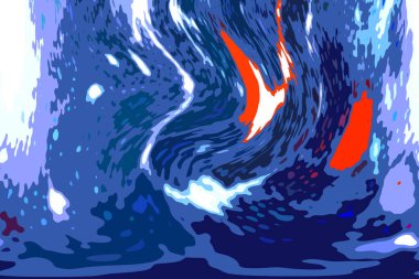 Modern tasarım çizimi. Çizgi ve renk bloğu geometrik şekiller. Pop sanat