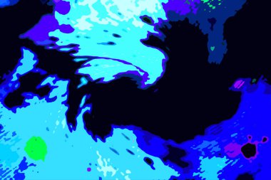 Modern tasarım çizimi. Çizgi ve renk bloğu geometrik şekiller. Pop sanat