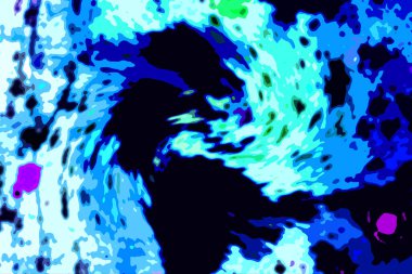 Modern tasarım çizimi. Çizgi ve renk bloğu geometrik şekiller. Pop sanat