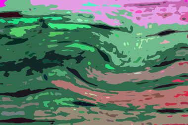 Modern tasarım çizimi. Çizgi ve renk bloğu geometrik şekiller. Pop sanat