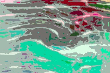 Modern tasarım çizimi. Çizgi ve renk bloğu geometrik şekiller. Pop sanat