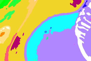 Modern tasarım çizimi. Çizgi ve renk bloğu geometrik şekiller. Pop sanat