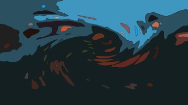 Modern tasarım çizimi. Çizgi ve renk bloğu geometrik şekiller. Pop sanat