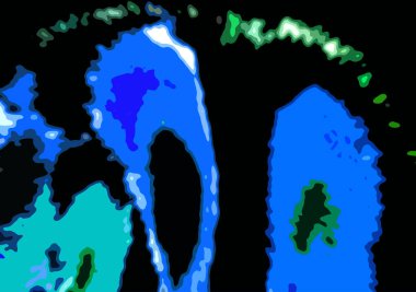 Modern tasarım çizimi. Çizgi ve renk bloğu geometrik şekiller. Pop sanat