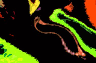 Modern tasarım çizimi. Çizgi ve renk bloğu geometrik şekiller. Pop sanat