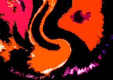 Modern tasarım çizimi. Çizgi ve renk bloğu geometrik şekiller. Pop sanat