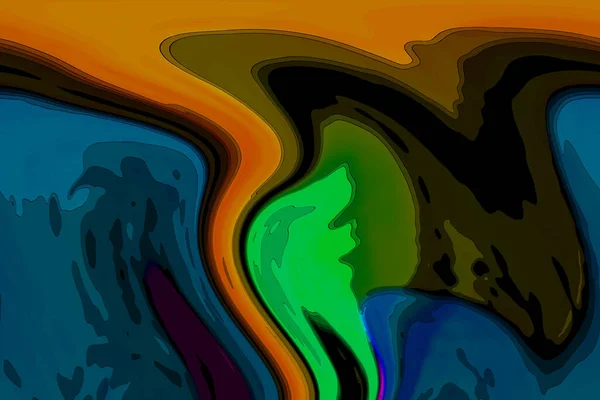 Modern Abstract Painting Colorful Flowing Art Painting Geometric Background — 图库照片