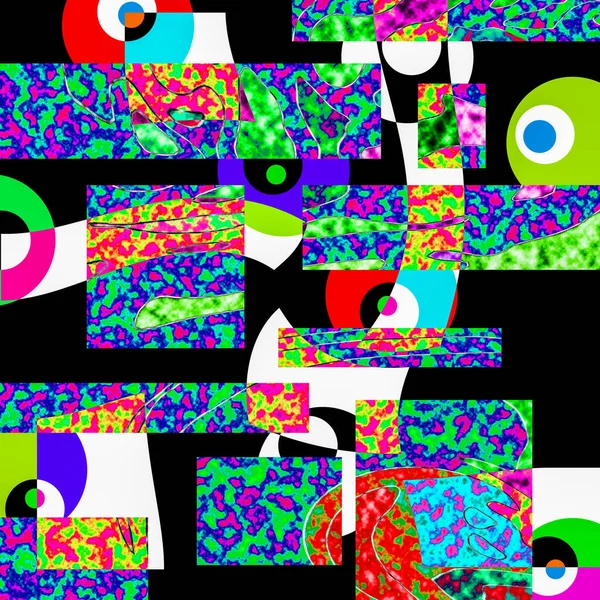 Bunte Wellenformen Linien Geometrische Muster Leuchtende Farben Abstrakter Hintergrund — Stockfoto