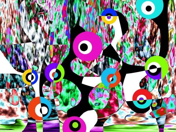 Renkli dalgalı şekiller, çizgiler, geometrik desenler, parlak renkler, soyut arkaplan