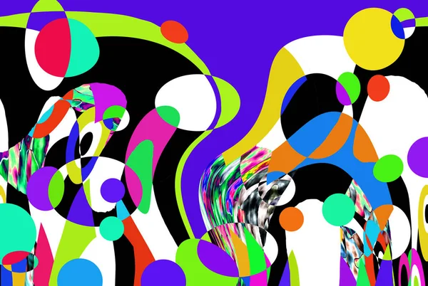 Renkli dalgalı şekiller, çizgiler, geometrik desenler, parlak renkler, soyut arkaplan