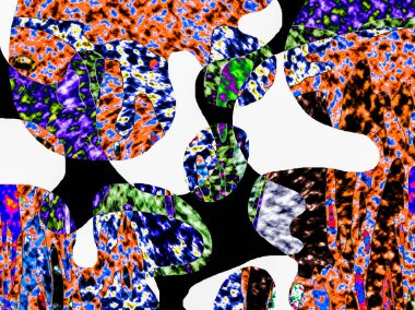 Renkli dalgalı şekiller, çizgiler, geometrik desenler, parlak renkler, soyut arkaplan