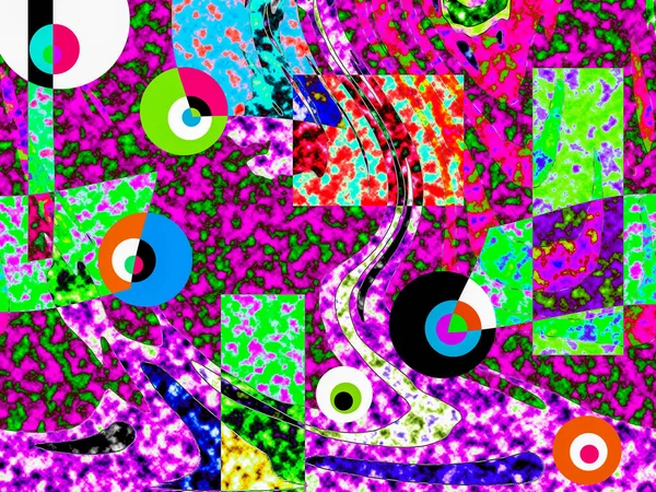 Bunte Wellenformen Linien Geometrische Muster Leuchtende Farben Abstrakter Hintergrund — Stockfoto