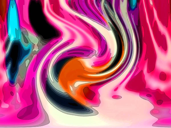 Modern Abstract Painting Colorful Flowing Art Painting Geometric Background — Stock Photo, Image